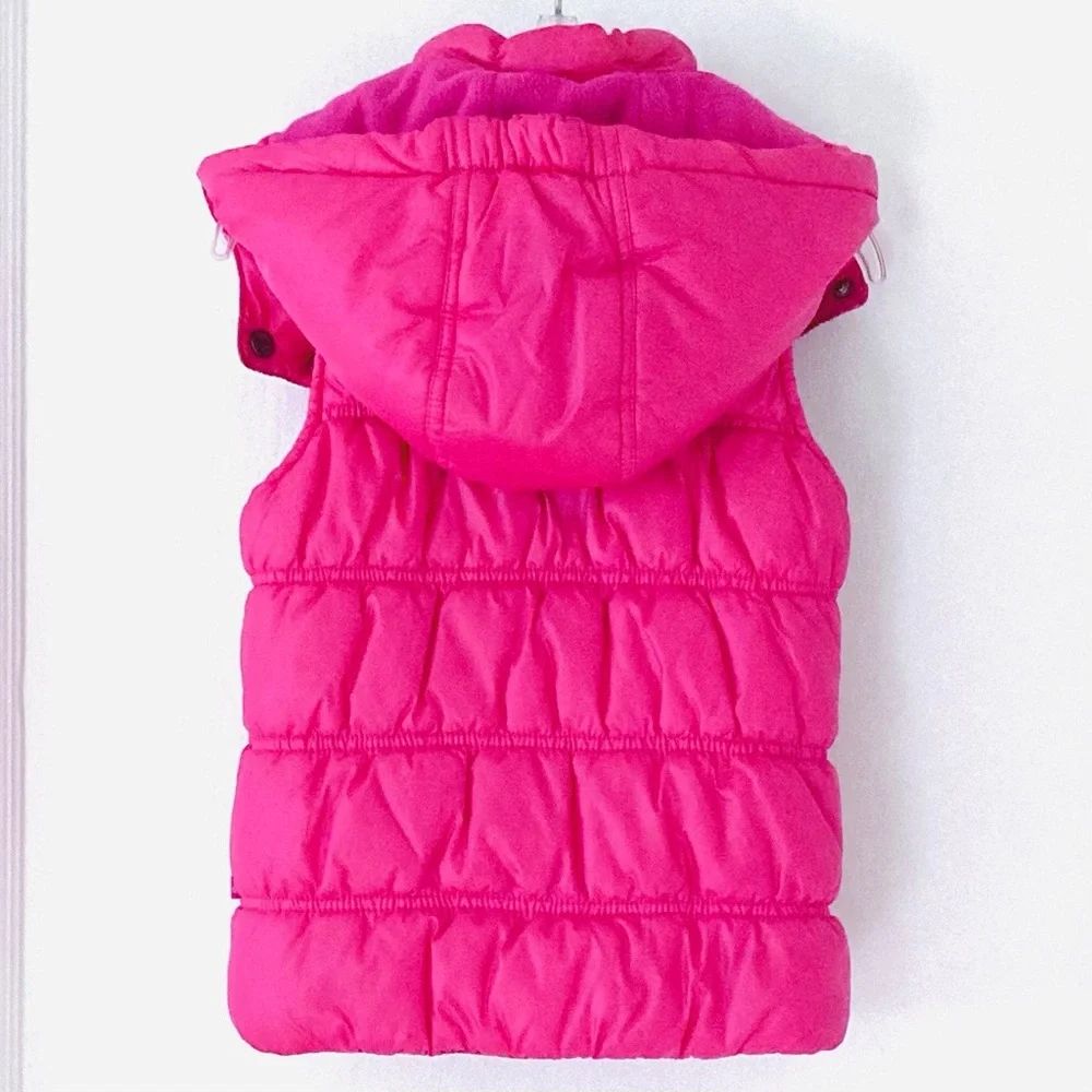 Kanz Fuchsia Puffer Vest with Heart Zipper